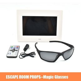 -Escape Room Prop Magic Glasses Utilizzare Incredibile per trovare Invisible Clives Secret Chamer per il proprietario dell'uscita11