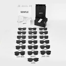 2023 New Brand Black Cat Eye Polarised Sunglasses Women For Men Luxury Square GM Beach Travel Large Designer Sun Glasses UV400 With Box