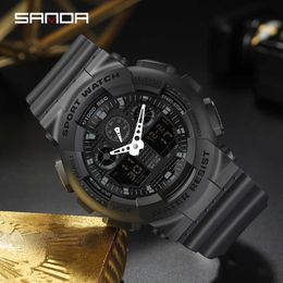 SANDA Fashion Men's Watch Top Brand Luxury Military Sports Quartz Watch For Men 5ATM Waterproof Clock For Men Relgio masculino G1022