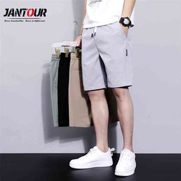 Jantour Shorts Men Casual Beach Homme Quality Bottoms Elastic Waist Fashion Brand Boardshorts Plus Size 28-38 210716