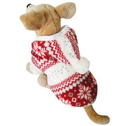 ПЭТ горячая мягкая зима теплая собачья одежда Рождественская зима уютная снежинка точка для костюми