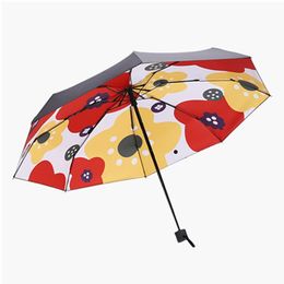 Mini Pocket Anti-UV Protection 5 Folding Sun Umbrella Portable Travel Windproof Rain Women Pocket Children Umbrellas