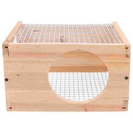 Small Animal Supplies 1pc Hamster Hiding Place Animals Cage House Wooden Pet Nest