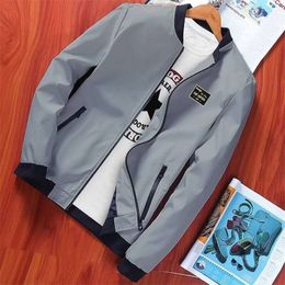 Jaqueta homens windbreaker primavera outono moda casual casual casaco masculino casaco fino casal 220301