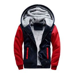 New Men Hoodies Autumn Fashion Tracksuit Sweatshirt Men's Winter Collar Cap Long Sleeves zipper Hoody Sports Sweatshirts M-5XL Y211118