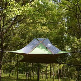 Tents And Shelters 220*200cm Suspended Tree Tent Ultralight Hanging House Camping Hammock Waterproof 4 Season For Hiking Backpacking1