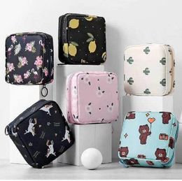 Party Favour Flower Printing Cosmetic Bag Flamingos Printed Cute Animal Pattern Makeup Bags Napkin Storage Coin Purse RRA4446