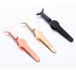 Eyebrow Tweezers Steel Slanted Tip Face Hair Removal Curler Clip Brow Trimmer Makeup Tool for Beauty 1pcs