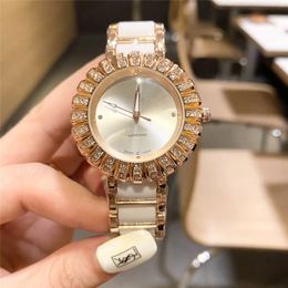 Brand Watches Women Girl Crystal Flower Style Metal Steel Band Quartz Wrist Watch CHA23