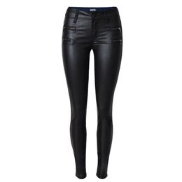 Women's Pants & Capris 2021 Atutum PU Leather Women Low Waist Slim Woman Pencil Skinny Trousers Size 34.36.38.40.42.44