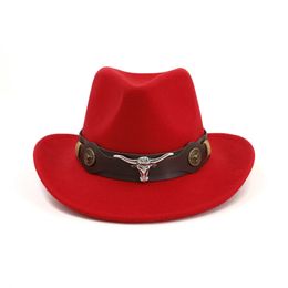 Men Women Cowboy Hat Felt Fedora Hat outdoor Travel wide brim hats Man Woman Western Knight Cap Couple Top caps Fashion Accessories NEW