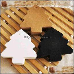 Greeting Cards Event & Party Supplies Festive Home Garden 50Pcs Christmas Kraft Paper Card Tags Tree Star Labels Jewelry Diy Wedding Birthda