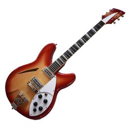 Factory Outlet-6 Strings Cherry Red Semi-hollow Electric Guitar with Rosewood Fingerboard