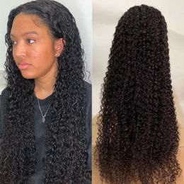 13x1 Peruvian Curly Lace Front Wig For Women Remy Human Hair T Part Wigs Pre Plucked With Baby Hair