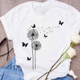 Women Graphic Cartoon Plant Short Sleeve Ladies Print Clothing Clothes Lady Tees Tops Female T Shirt Womens T-Shirt X0527