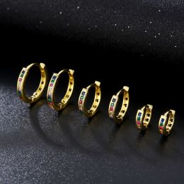 Womens Stud Earrings Crystal Jewelry row ear buckle diamond large, medium small Gold silver plated
