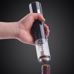 Automatic Wine Opener for Red Wine Dry Battery Electric Wine Bottle Opener Kit Cordless Corkscrew With Foil Cutter Kitchen Tools 210817