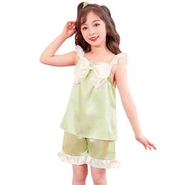 Kids Clothes Girls Vest + Short Teenage Clothing Patchwork Sets Casual Style Children's Summer 210528