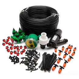 Micro Drip Irrigation System Garden Watering System 40M DIY Professional Kit Timer Filter Pressure regulator Adjustable Drippers 210610