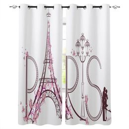 Curtain & Drapes France Paris Eiffel Tower Blackout Living Room Window Children's Curtains For The Bedroom