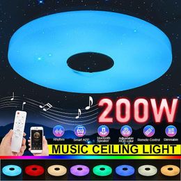 Ceiling Lights 200W Led Light With Remote Control Bluetooth Speaker Modern App Dimmable RGB Music For Bedroom Livingroom