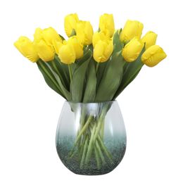 Konstgjorda blommor Mini Tulip Silk Simulera Blomma 8 Färger Bröllopsdekoration Hem Garen Dekoration Gratis frakt