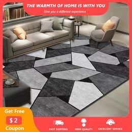 Carpets Geometric Print Large Area Rugs 160x200cm Bedside Belcony Palor Floor Non-slip Soft Living Room Rug Drop Tapis