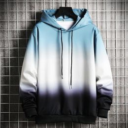 Hoodies Men's Men/Women Zipper Sweatshirts Custom Colourful Gradient Hoodies Mens Solid Colour Hooded Rainbow Top Gradient 201103