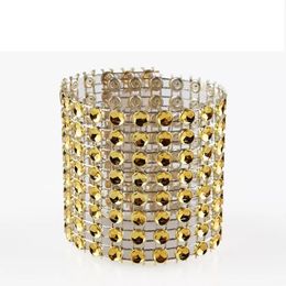 2021 100pcs lot rhinestone napkin rings for wedding table decoration,nickle or rose gold plating