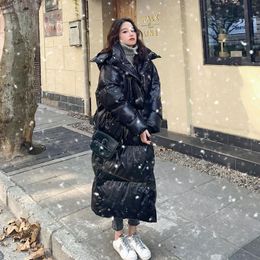 plus size shiny puffer coat