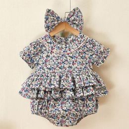 New Newborn Baby Girls Jumpsuit Cotton Sleeveless Bodysuits Lovely Princess Style Summer Toddler Baby Girl Bodysuits 210317