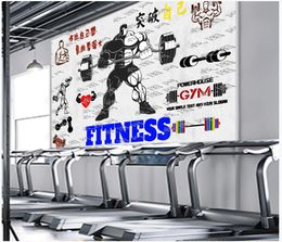 Custom photo wallpaper 3d Gym murals wallpapers Fitness bodybuilding yoga dance boxing entertainment decorative painting wall papers