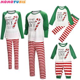 Family Matching Clothes Christmas Pyjamas Long Sleeve Printing 2 Pcs Pijamas Sets Plaid Cotton Mom&daughter Baby Clothing 210713