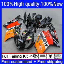 Motorcycle Fairings For Aprilia RSV 1000 R 1000R RSV1000R Mille RV60 Cowling 9No.15 RSV-1000 RSV1000 R Repsol orange RR 03 04 05 06 RSV1000RR 2003 2004 2005 2006 Body Kit