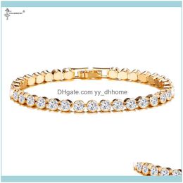 Link, Bracelets Jewelrylink, Chain Fashion Rhinestone Natural Zircon Metal Bracelet Mens Hip Hop Wind Jewellery Alloy Material Gold Colour For