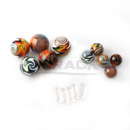 DHL!!! Beracky US Colour Glass Smoking Terp Slurper Pearls Set 22mm 14mm Wig Wag Marble With Quartz Pill For Slurpers Banger Nails Rigs