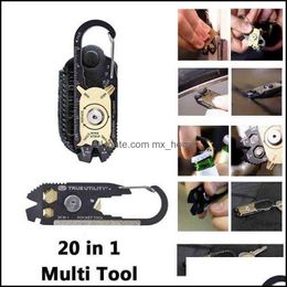 Screwdrivers Hand Tools Home & Gardenscrewdrivers 20 In 1 Outdoor Portable Mtifunctional Edc Tool Cam Screwdriver Wrench Compact Keychain Bl