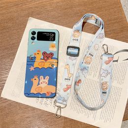 fashion phone cases For Samsung Galaxy z flip3 ZFold3 case with handbag rope Rainbow star point drill tpu