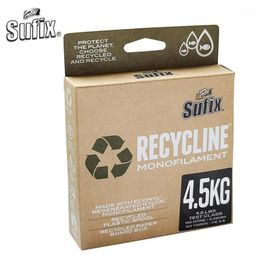 Sufix Recycline Monofilament Nylon Fishing Line 150M 4LB-18LB Econyl Regenerated Material High Strength Green Braid