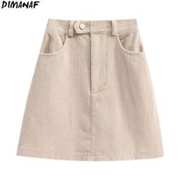 DIMANAF Plus Size Women High Waist Skirt Sexy Basic Female Corduroy 2021 Fashion Solid Show Thin Summer Style Skirt New S-5XL 210309