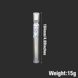 Hookhas Pipes 4'' Honeypuff Glass Pipe filling Diamond quality Clear Tube for Smoking