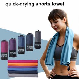 40*80cm Microfiber Towels Travel Sport Bath Fast Drying Super Absorbent Large Solid Colour Velvet Ultra Soft Light Gym Beach Yoga Towel Swimming Pool ZL0525