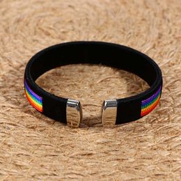 Lesbiennes Gays Bisexuals Rainbow Bangle Armbanden Vrouwen Mannen Pride Vriendschap Sieraden Q0719
