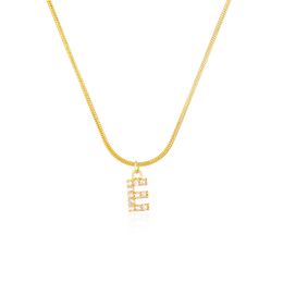 Necklace Gold Initial Pendant Necklace For Women Gold Chain Cute Charms Tennis Necklace Collier Alphabet Necklaces Jewelry Friends Gift 6610