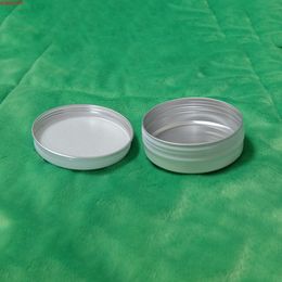 White 60g Aluminium Jar Refillable Cosmetic Cream Wax Lotion Bottle Empty 100g Screw Cap Containersbest qualtity