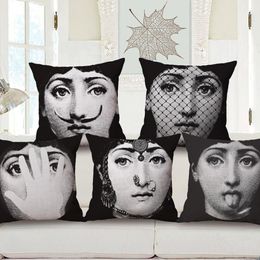 20 Colours Retro Printed Portrait Pillow Case Single-sided Printing Customizable Home Linen Bedroom Vintage Sofa Pillowcase XDH0729 T03