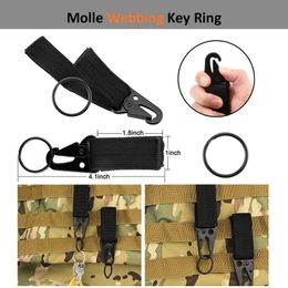 Hooks & Rails 35Pcs Molle Attachments Bag Clip Strap Set Backpack Webbing For Vest Belt With Zippered Pouch240k