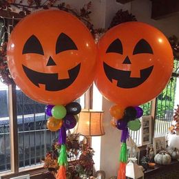 2022 decorações alaranjadas do chuveiro do bebê Decoração de festa 1/2 pcs 36 polegada grande laranja laranja balloons látex gigante abóbora balão halloween bebê chuveiro brinquedo decor
