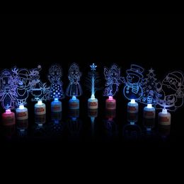 Christmas gifts for the elderly tree led night light Colourful flash 3d three-dimensional glowing toy