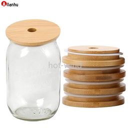 Cap Lids 70mm 88mm Reusable Mason Jar Lids with Straw Hole and Silicone Seal Waxs